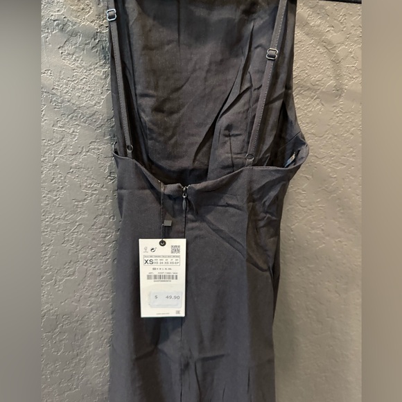 NWT Zara Black Sleeveless Midi Dress - Picture 6 of 6